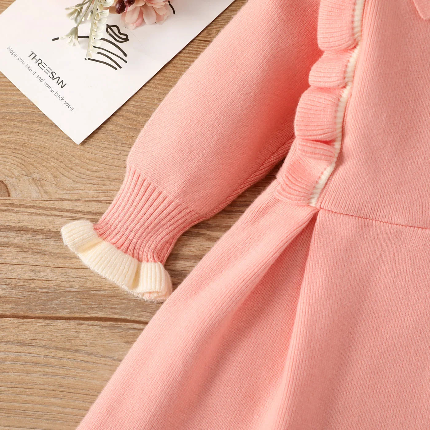 Baby Girl Dress Medium Thickness, Solid Color, Long Sleeve Soft and Comfortable