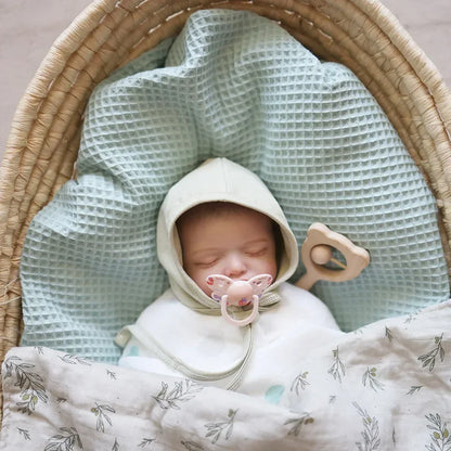Waffle Baby Blankets Newborn Super Soft Tassel Blankets Quilt Organic Cotton Muslin Blanket Swaddle Wrap
