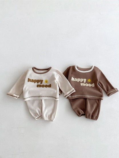 New Baby Long Sleeve Clothes Set Toddler Boy Girl Sweatshirt + Casual Pants