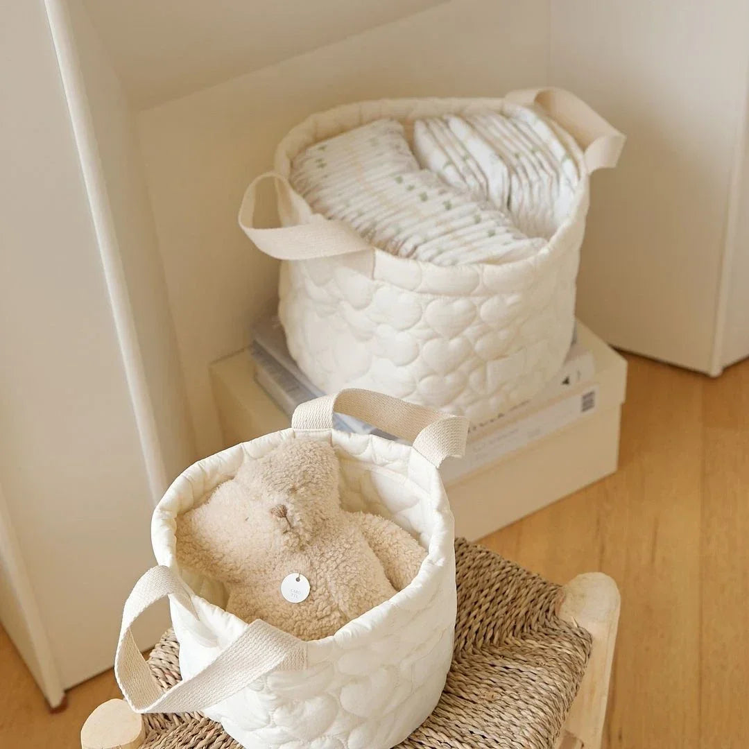 Cotton Baby Diaper Bag Clothes Toys Storage Basket Baby Items Organizer Bedding Crib Diaper Caddy Nappy