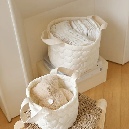 Cotton Baby Diaper Bag Clothes Toys Storage Basket Baby Items Organizer Bedding Crib Diaper Caddy Nappy