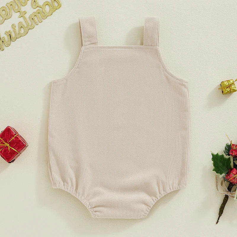 Lovely Baby Christmas Romper Hat Embroidery Jumpsuit