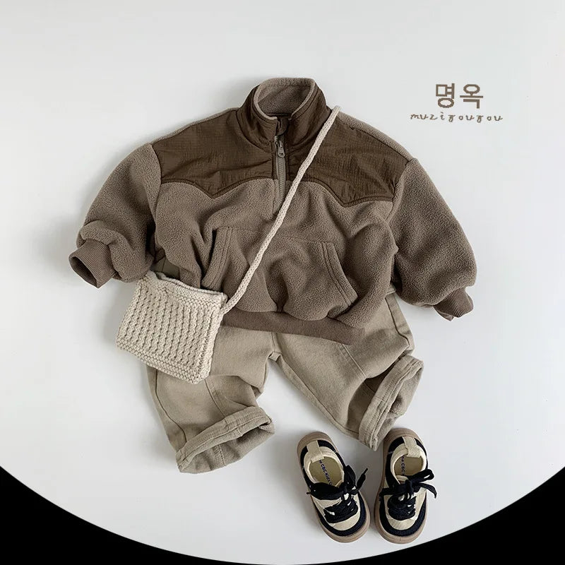 Boys Girls Casual Loose Pants Baby Pocket Toddler Clothes Outerwear