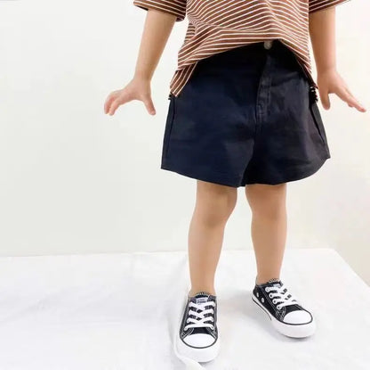 Boys Korean Style Shorts Baby Large Pockets Versatile Loose Pants