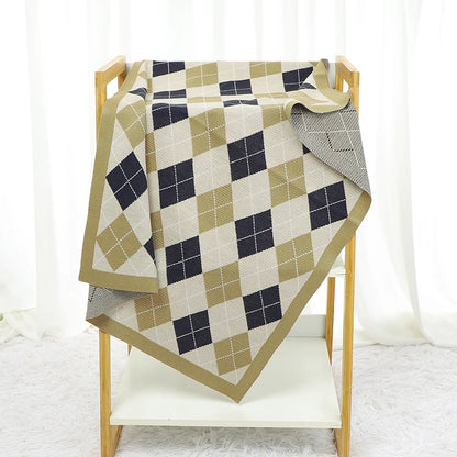 PlaidNest – Knit Baby Swaddle Quilt