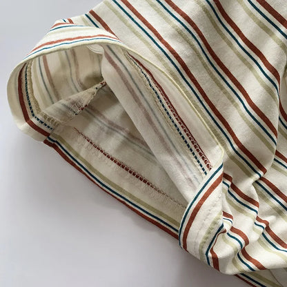 New Striped T-Shirt Baby Thin Section Bottoming Shirt Kids Casual Wear