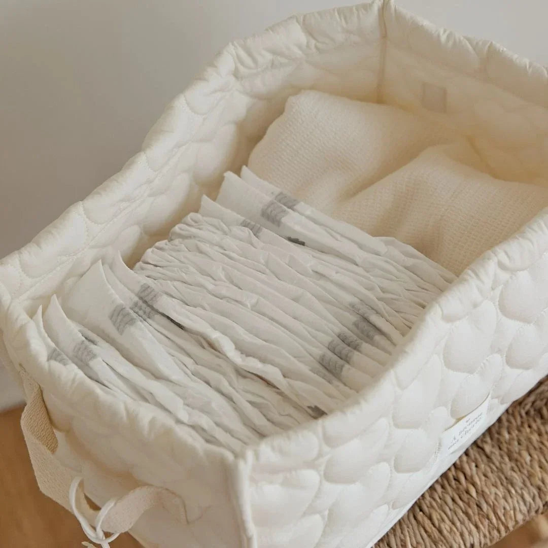 Cotton Baby Diaper Bag Clothes Toys Storage Basket Baby Items Organizer Bedding Crib Diaper Caddy Nappy