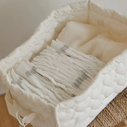 Cotton Baby Diaper Bag Clothes Toys Storage Basket Baby Items Organizer Bedding Crib Diaper Caddy Nappy