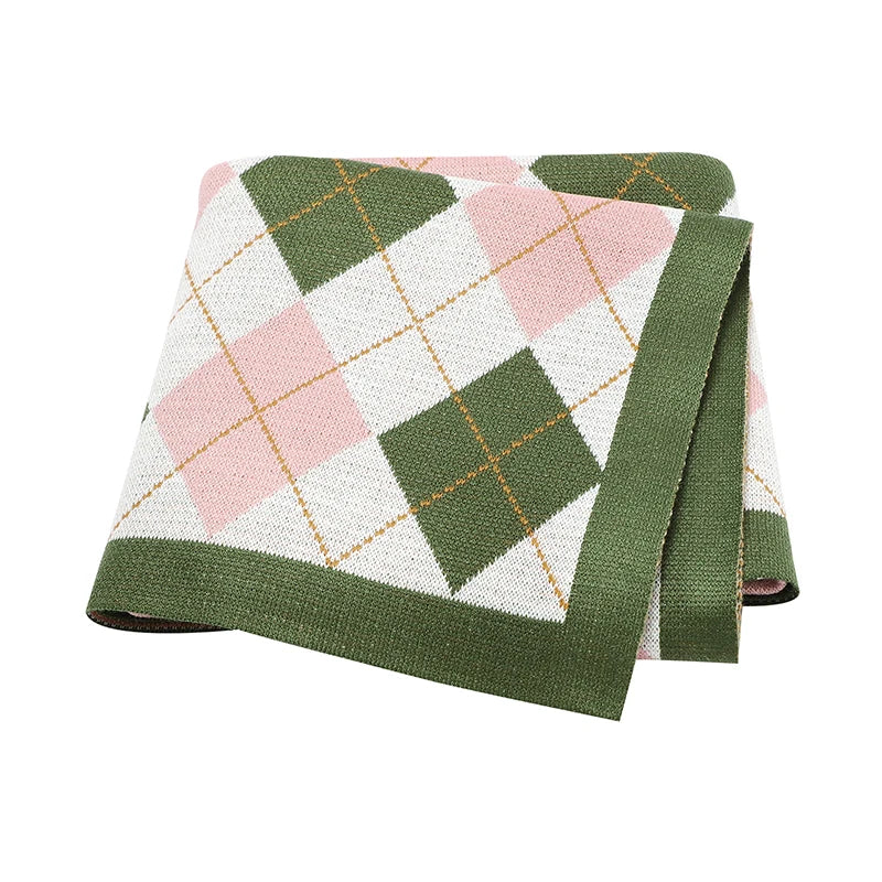 PlaidNest – Knit Baby Swaddle Quilt