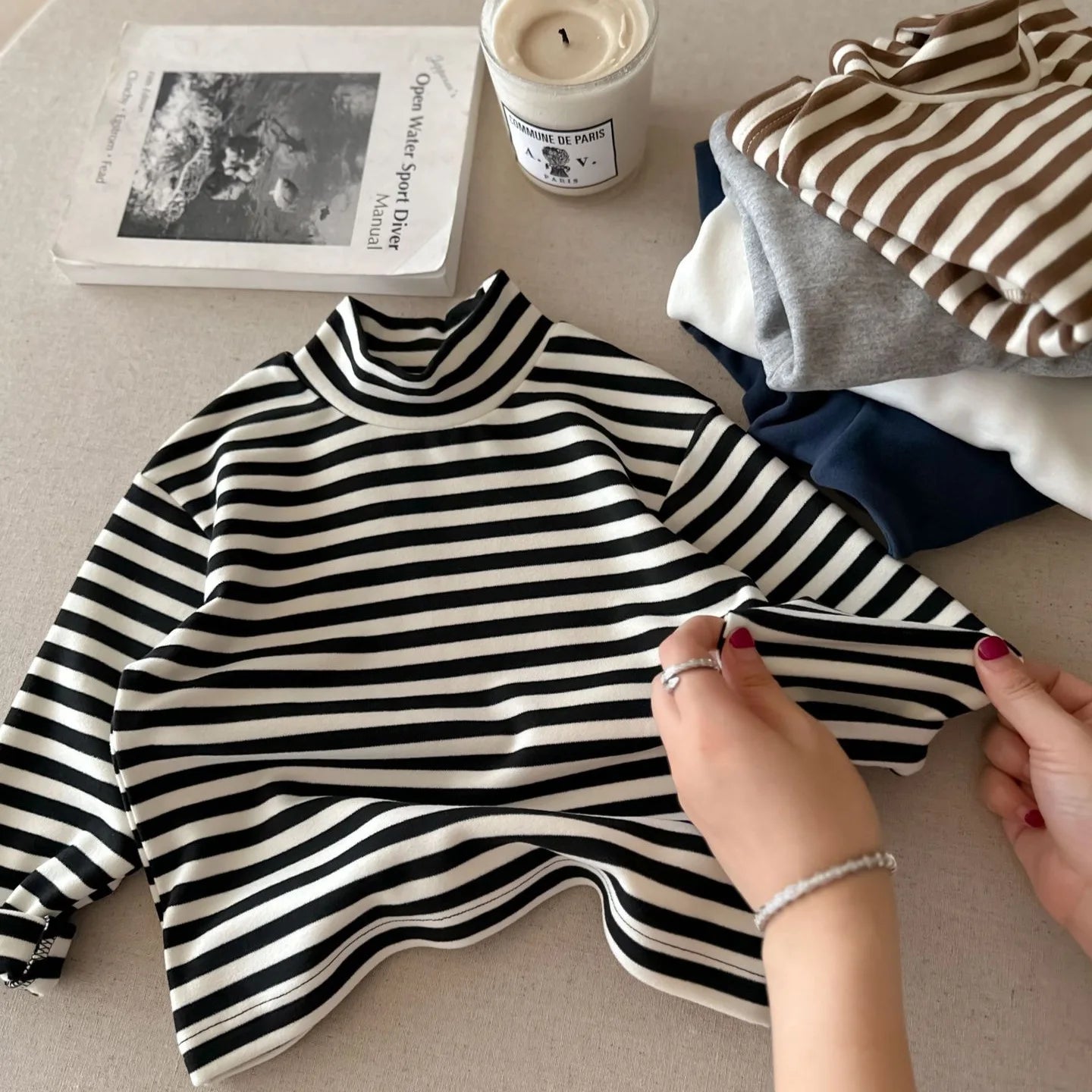 Baby Bottoming Shirts Cotton Girls Striped T Shirt Kids Casual Tops Baby Clothes