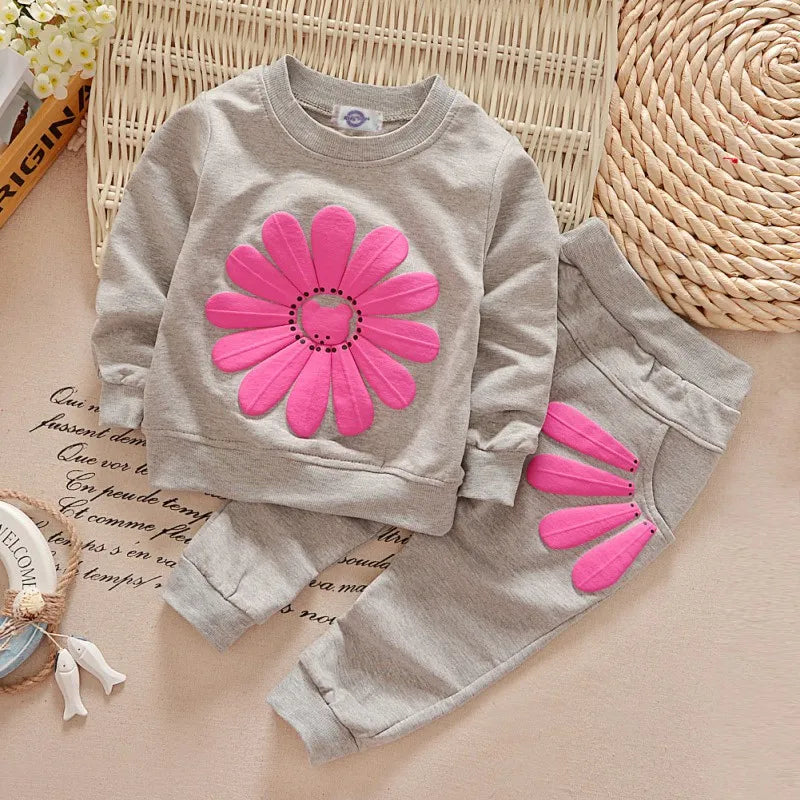 Baby Girl Boy Clothes Outfits Children Toddler Girl Cotton Long Sleeve T-shirt Pant