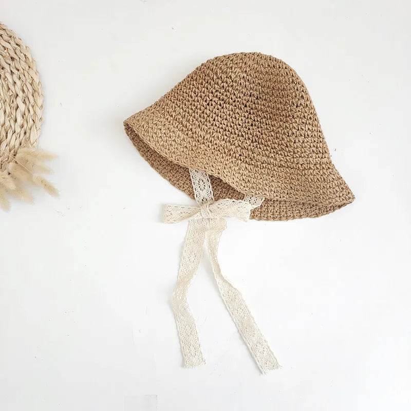 Baby Hat Summer Straw Bow Baby Girl Cap Beach Children Panama Hat