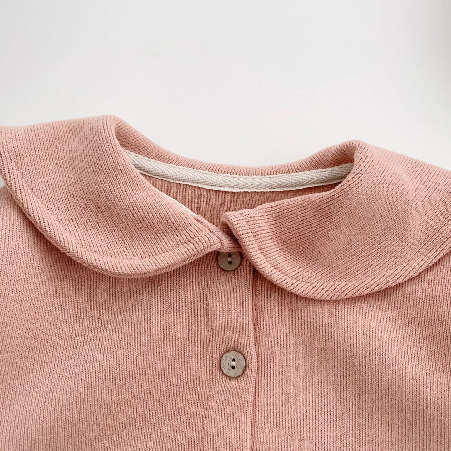 Baby Girl Long Sleeve Cardigan Cotton Infant Patch Large Lapel Jacket Coat