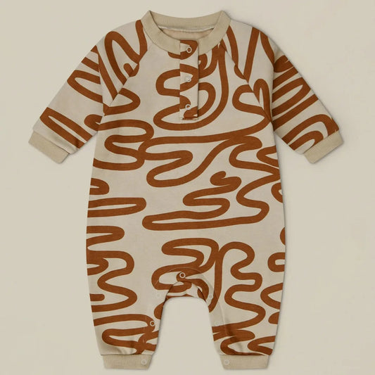 Boy Baby Painting Printing Long Sleeve Romper Girl Infant Cotton Fashion Jumpsuit