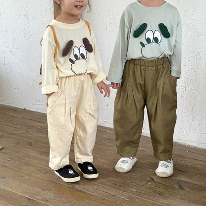 Boy Girl Pockets Harem Pants Loose Comfort Baby Casual Pants