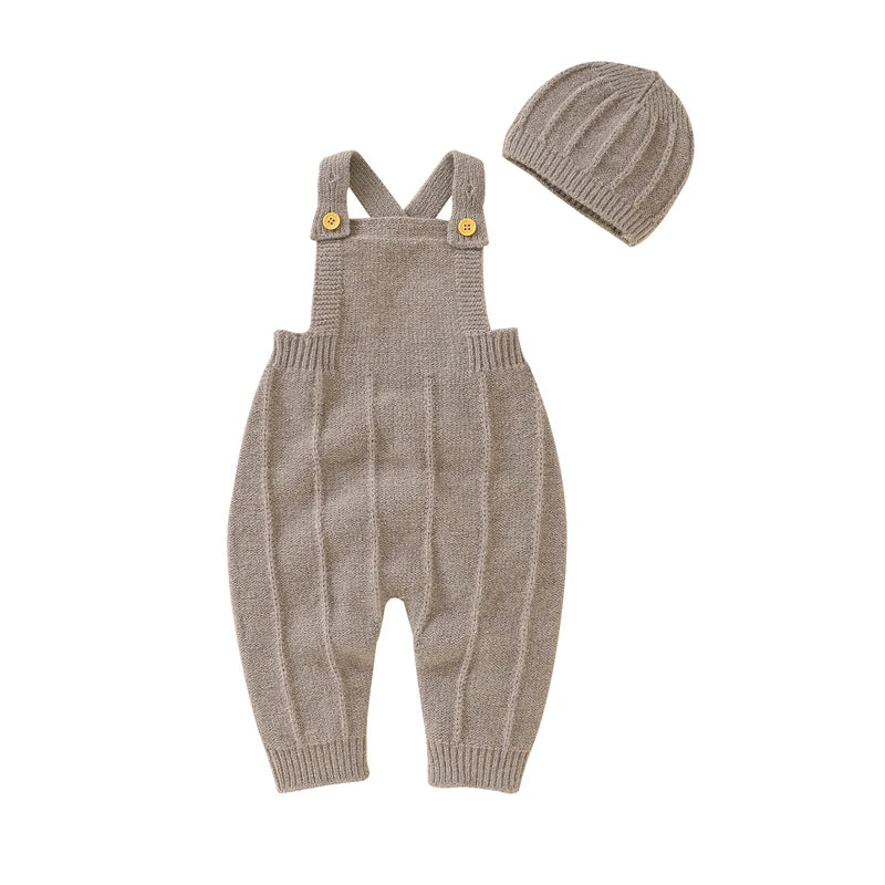 CloudKnit Duo – Infant Knit Sling Suit + Cozy Hat