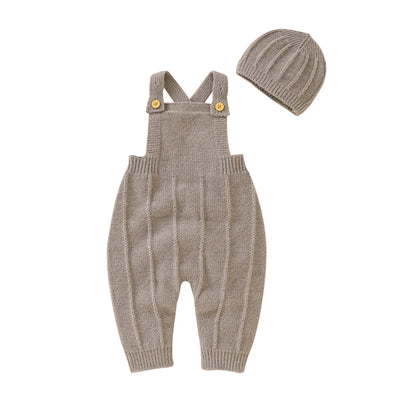 CloudKnit Duo – Infant Knit Sling Suit + Cozy Hat