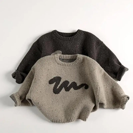 Children Casual Sweater Fashion Kids Girls Colorful Point Alpaca Wool Sweater