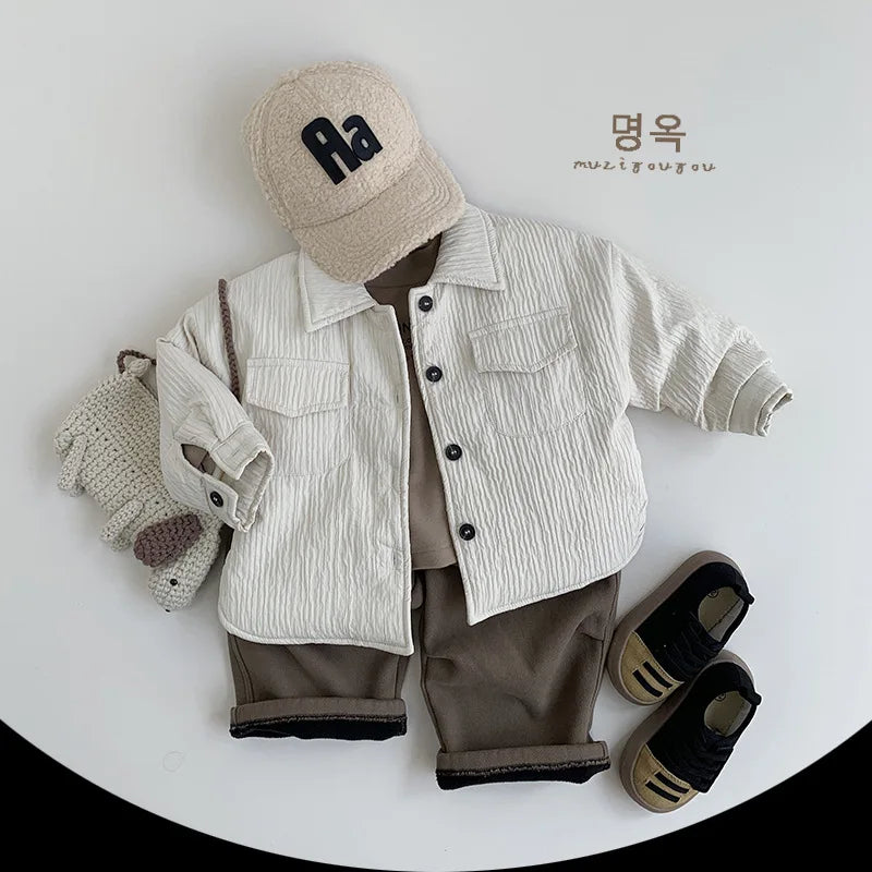 Boys And Girls Fashion Soft Clothes Outerwear Warm Casual Jacket