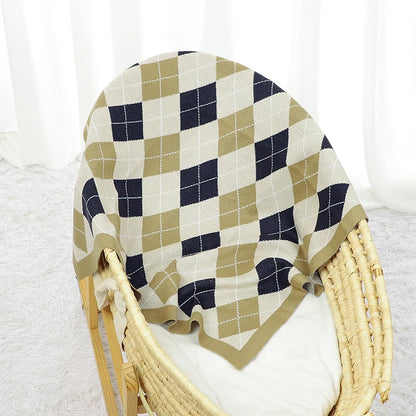 PlaidNest – Knit Baby Swaddle Quilt
