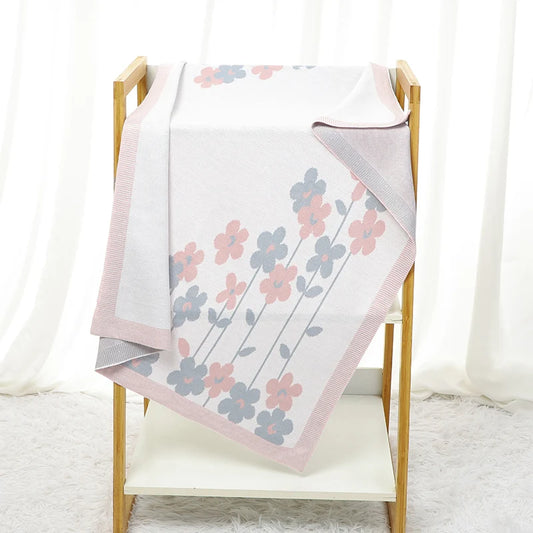 SnuggleWrap Plaid Knit Baby Blanket – Warm & Soft