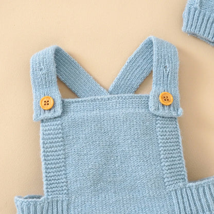 CloudKnit Duo – Infant Knit Sling Suit + Cozy Hat