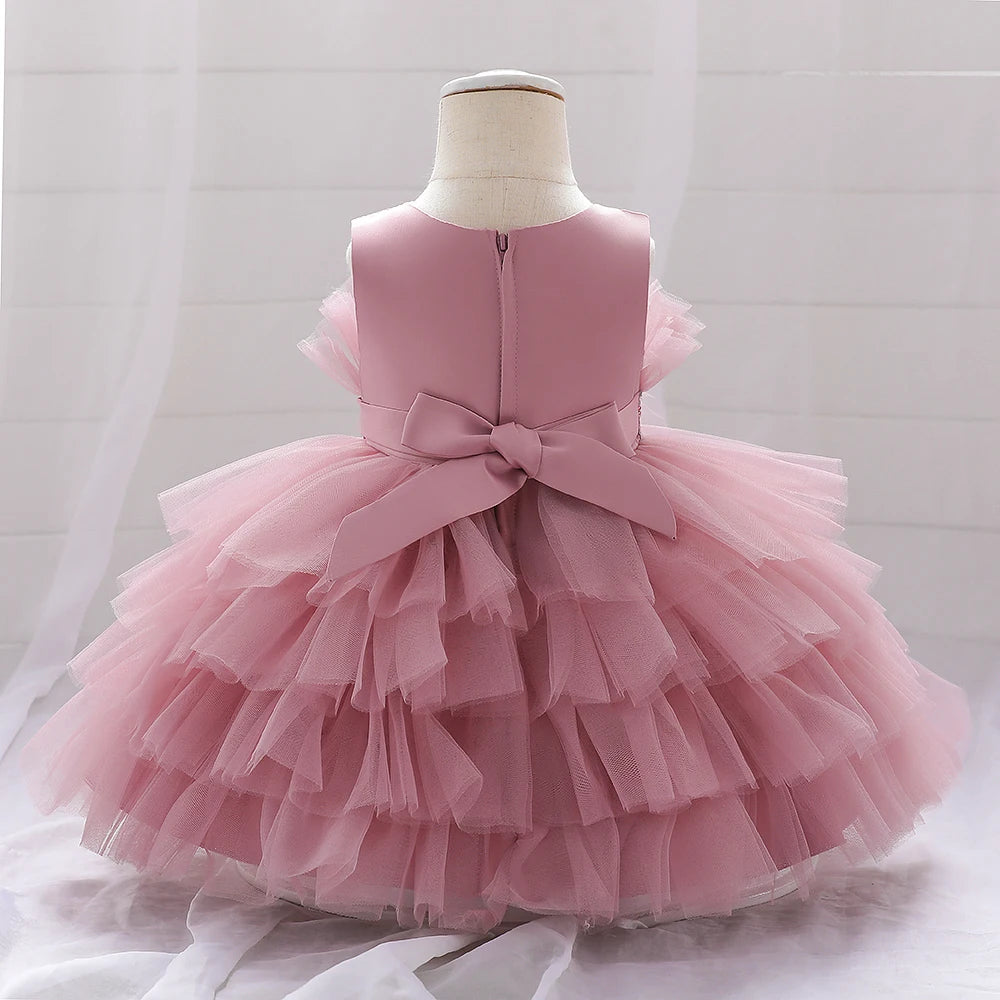 Birthday Baby Girl Party Dress Baptism Infant Christening Gown