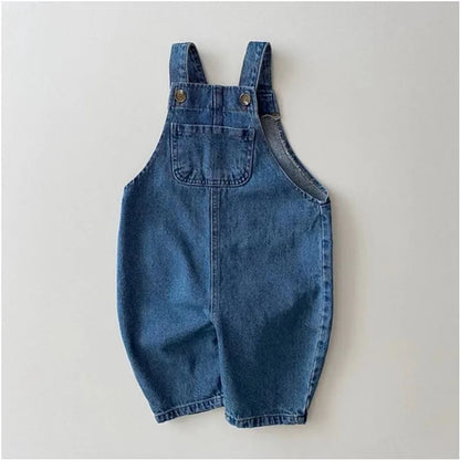 Baby Boy Trousers Solid Infant Denim Overalls For Boys Girls Clothes Kids Pants