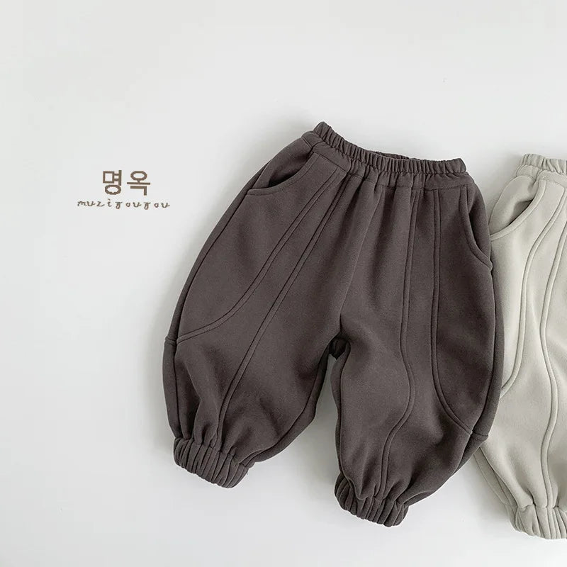 Boys And Girls Children's Clothing Baby Fashion Clothes Warm Casual Pants