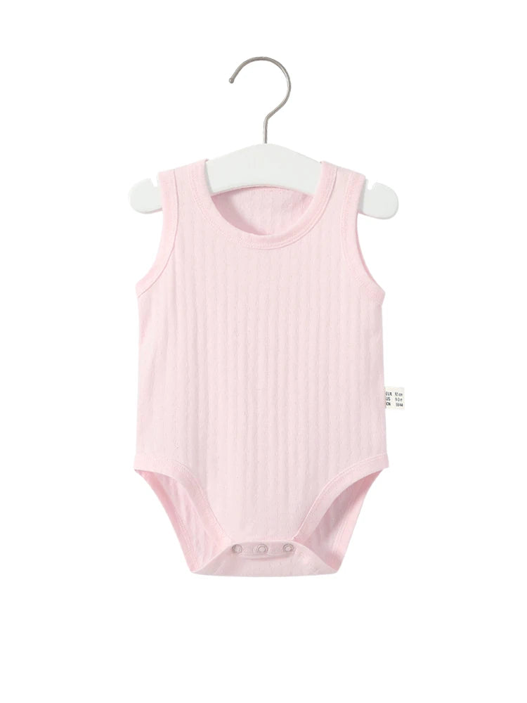 Baby Rompers Round-neck Summer Baby Bodysuit Plain Infant clothes