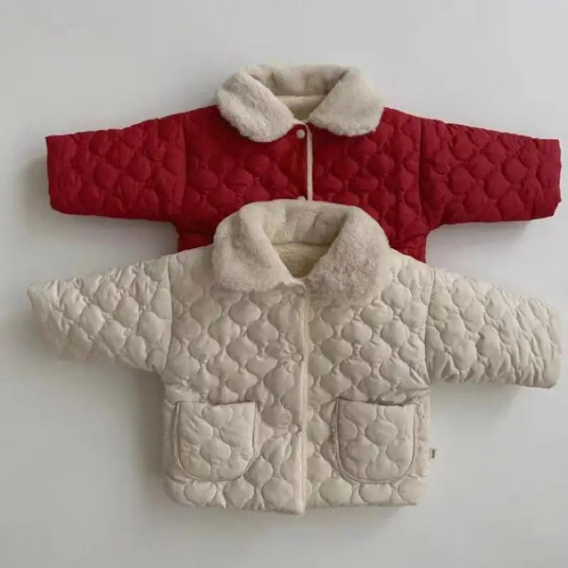 Children Plus Velvet Thicken Cotton Coat Boy Fleece Warm Jacket