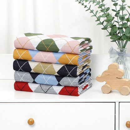 PlaidNest – Knit Baby Swaddle Quilt