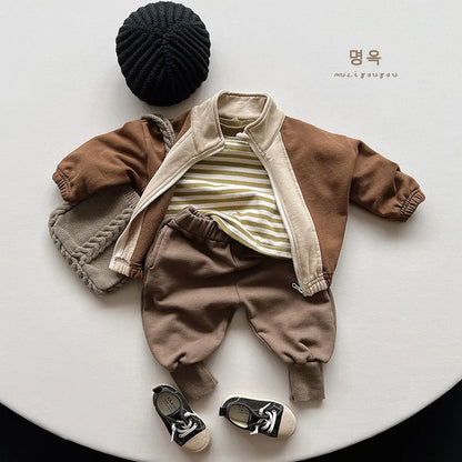 Boy Girl Children Retro Cool Casual Jackets Kid Cardigan Long Sleeve Tops