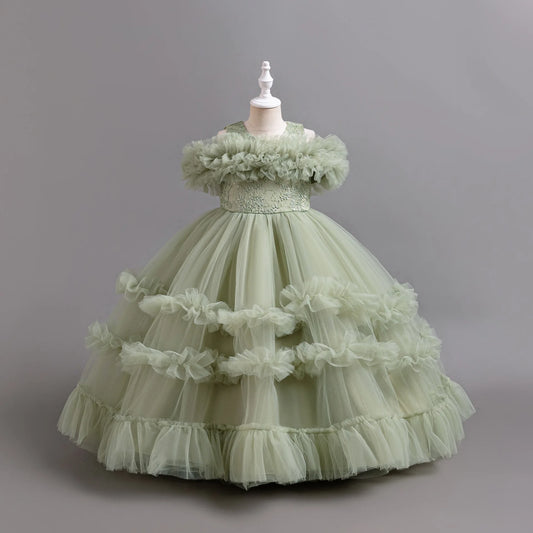 Dresses for Elegant Party Girls Tutu Child Wedding Prom Gown Christmas robe enfant fille