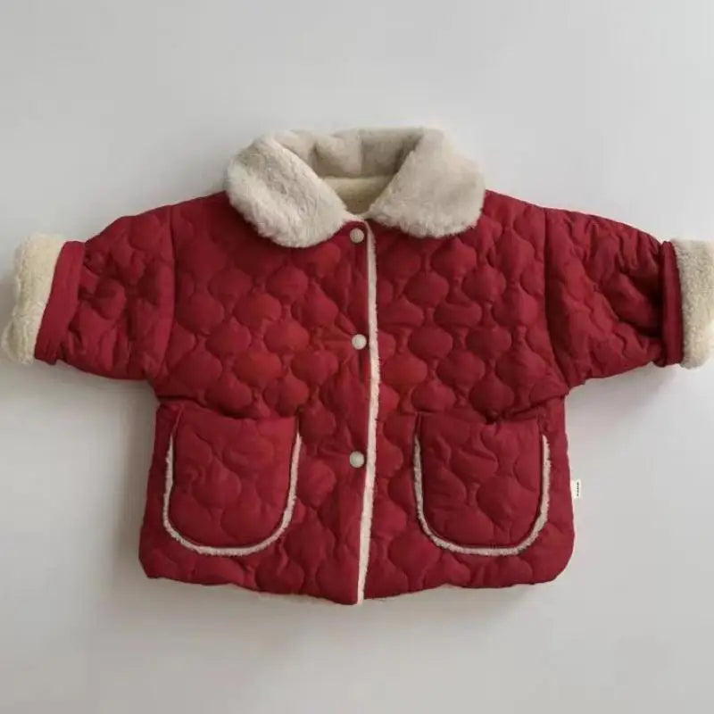 Children Plus Velvet Thicken Cotton Coat Boy Fleece Warm Jacket