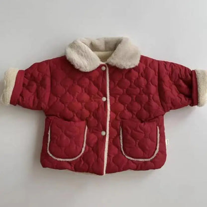 Children Plus Velvet Thicken Cotton Coat Boy Fleece Warm Jacket