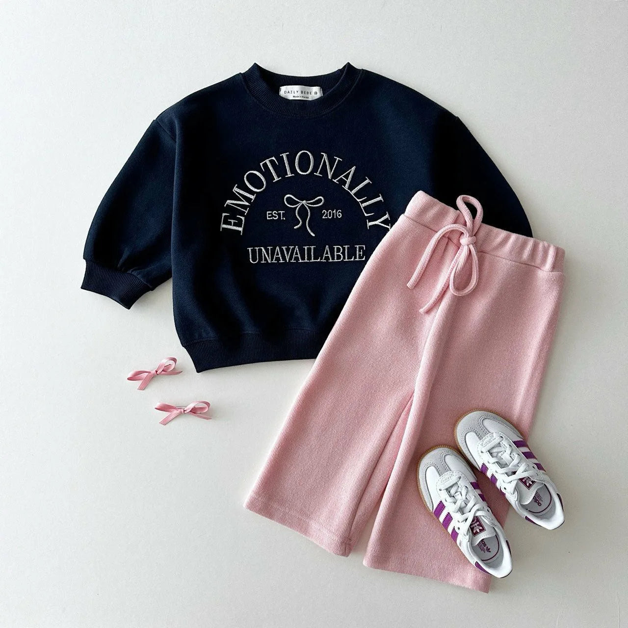 Baby Long Sleeve Casual Sweatshirt Letter Embroidery Children Loose Sweatshirt