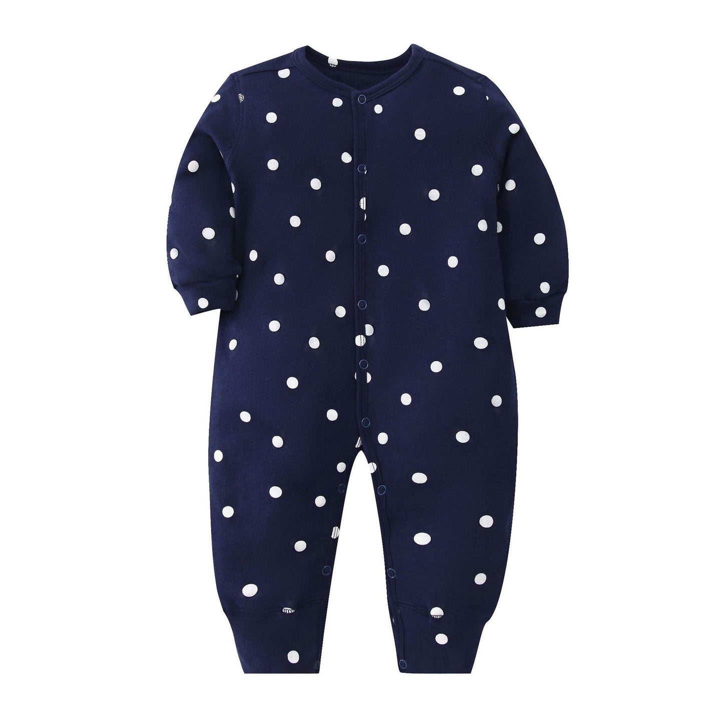 Infants Baby Jumpsuit Long Sleeve Button Romper