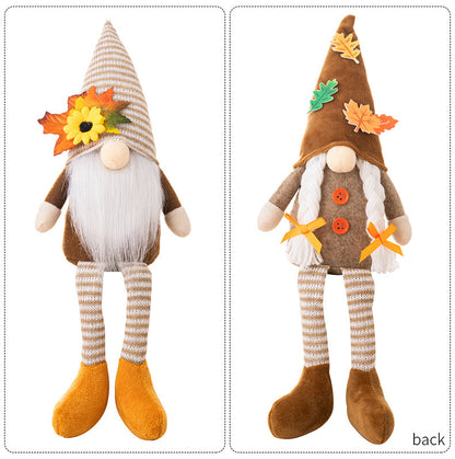 Harvest Festival Rudolf Doll Thanksgiving Maple Leaf Pointed Hat