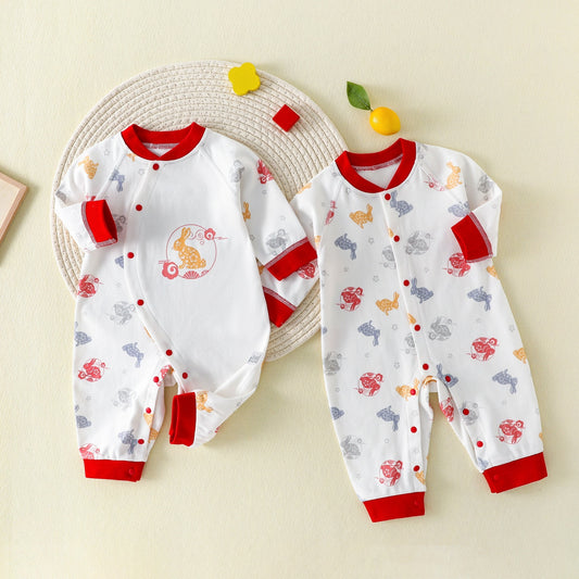 Cute Baby Printed Cotton Jumpsuit