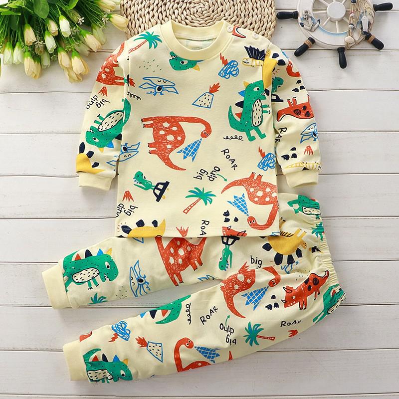 Autumn Cotton Base Baby Pajamas Set