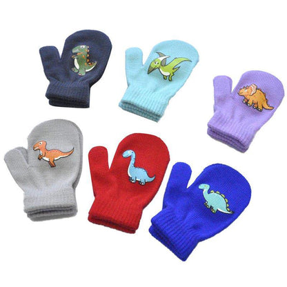 Children's Cartoon Warm And Velvet Thick Knitted Gloves