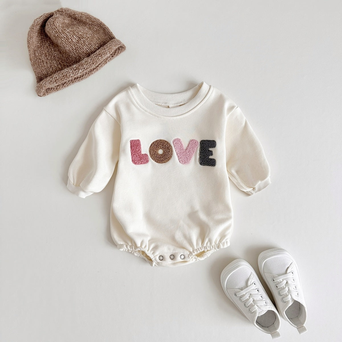 Newborn Long Sleeve Autumn Thin Romper Casual Jumpsuit