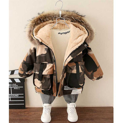 Boy Foreign-style Baby Winter Camouflage Padded Jacket