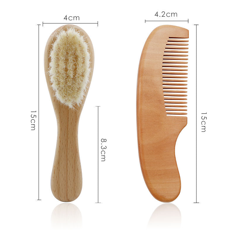 Baby Wool Brush Set, Baby Shower, Scrubbing Brush, Shower Comb