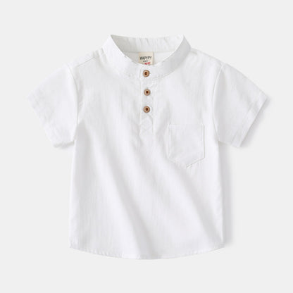 Boy V-neck Short Sleeve Shirt