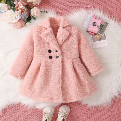 European And American Girls' Plush Coat