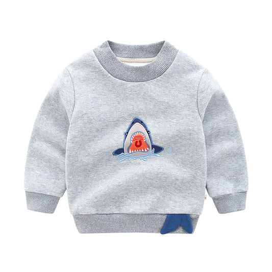 Korean Boys' Sweatshirt Pullover With Cashmere