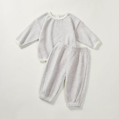 Solid Color Casual Baby Homewear