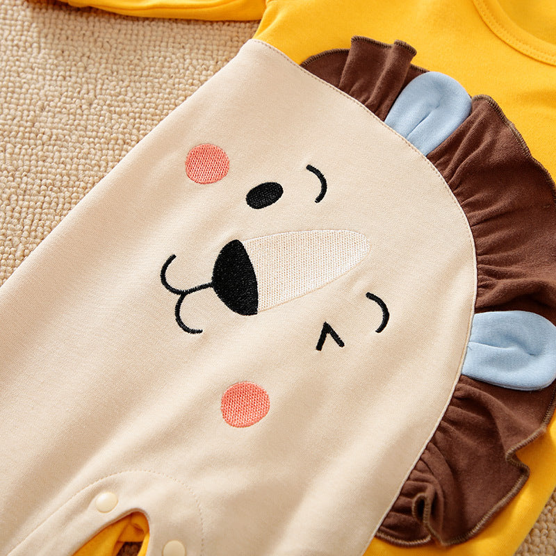 Baby Spring Clothes Korean Version Of The Animal One-piece Cotton Jumpsuit